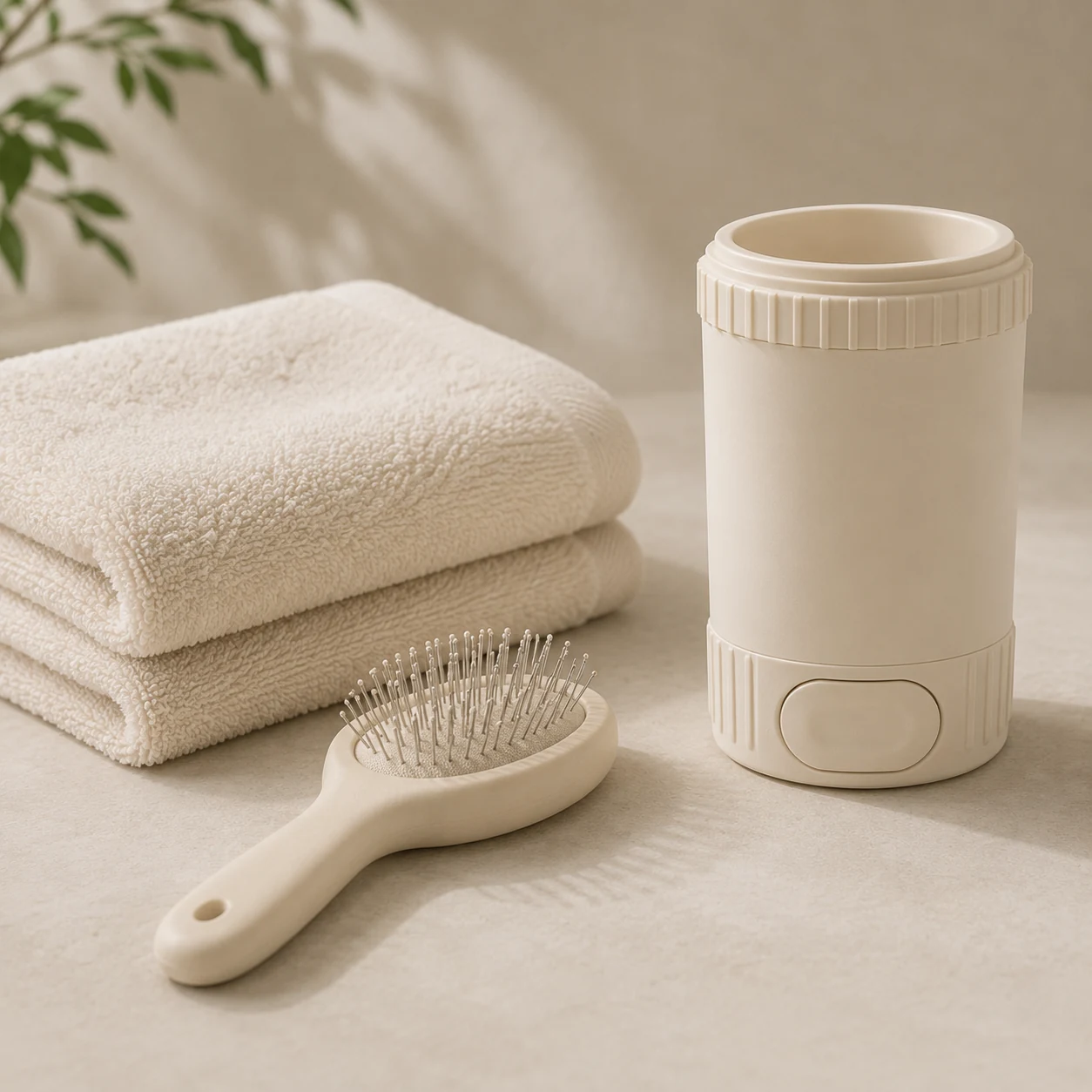 Paw cleaner and grooming essentials for pet care at home